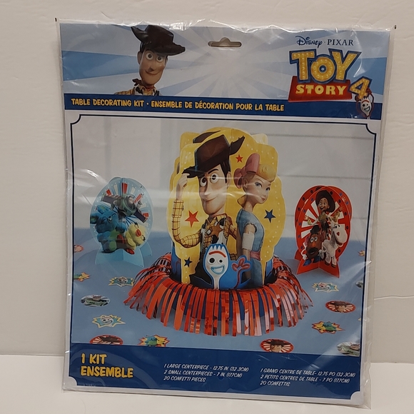 Toy Story 4 Table Decorating Kit 3 Centerpieces 20pc Confetti Party Decor Set - Picture 1 of 4